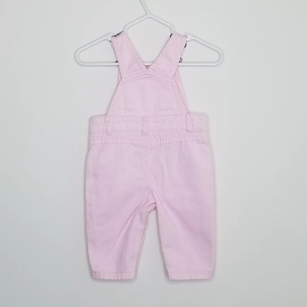 Carter's Pink Denim Jean Dog Overalls 3m